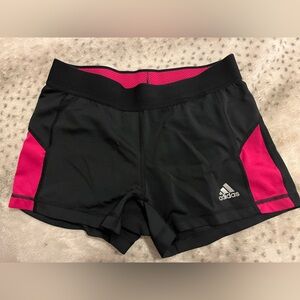 Adidas Women's Athletic Shorts in Black and Pink